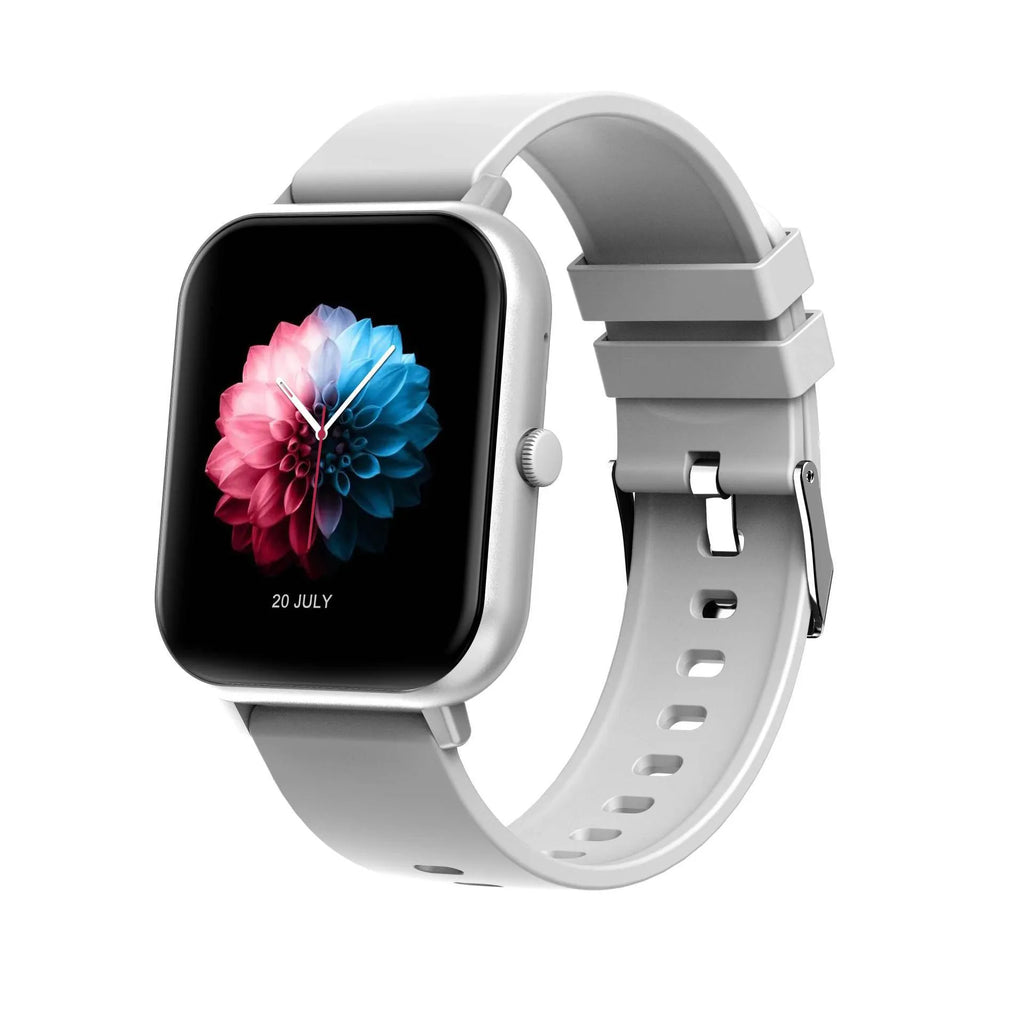 Bluetooth smart watch with TFT touch screen in black, silver gray, pink, or khaki colour options