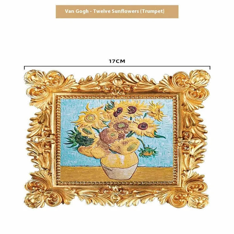 DIY oil painting kit with wooden frame, acrylic paints and brushes for Van Gogh Sunflowers artwork
