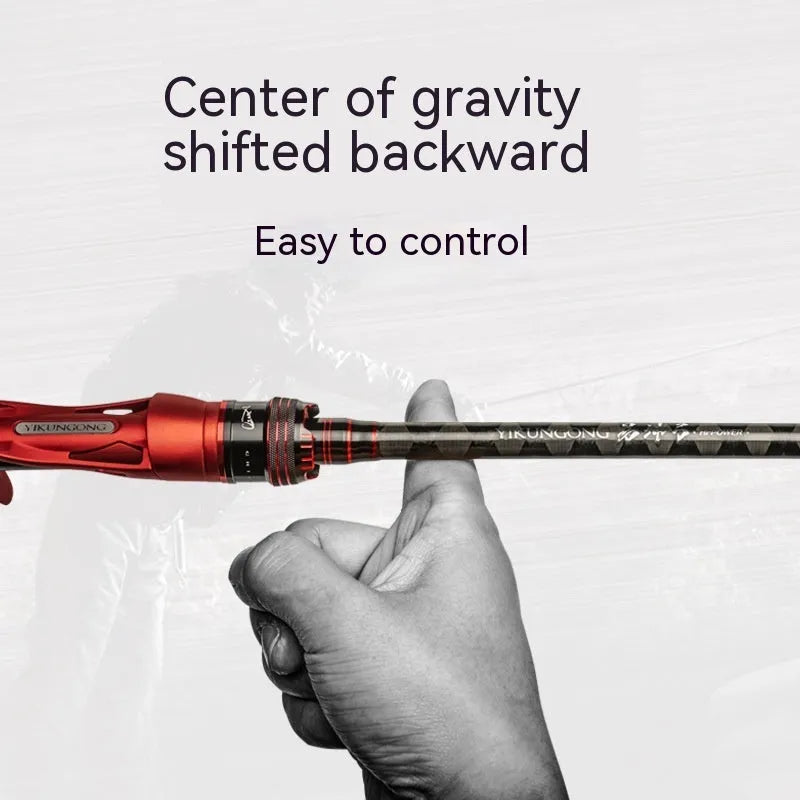 Carbon ultralight fishing rod showing straight handle and pikestaff style options in 2.1m and 2.4m lengths.