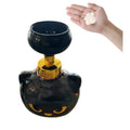 Black cat-shaped cartoon soap dispenser with plastic construction measuring 10x10x18cm