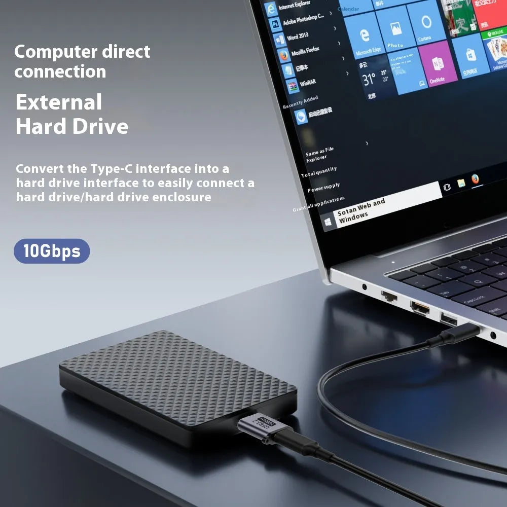 USB AM to Micro-B male-to-male adapter cable for hard drives and phones