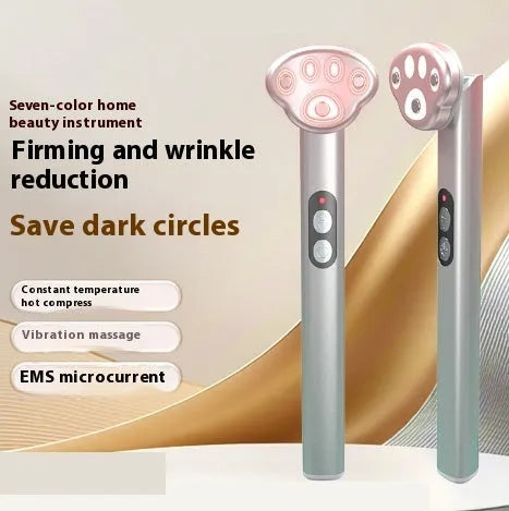 Gradient pink Cat's Paw micro-current eye massager with inductive therapeutical technology