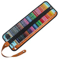 Set of 50 wooden coloured pencils with hard 3B cores in protective case for oily painting