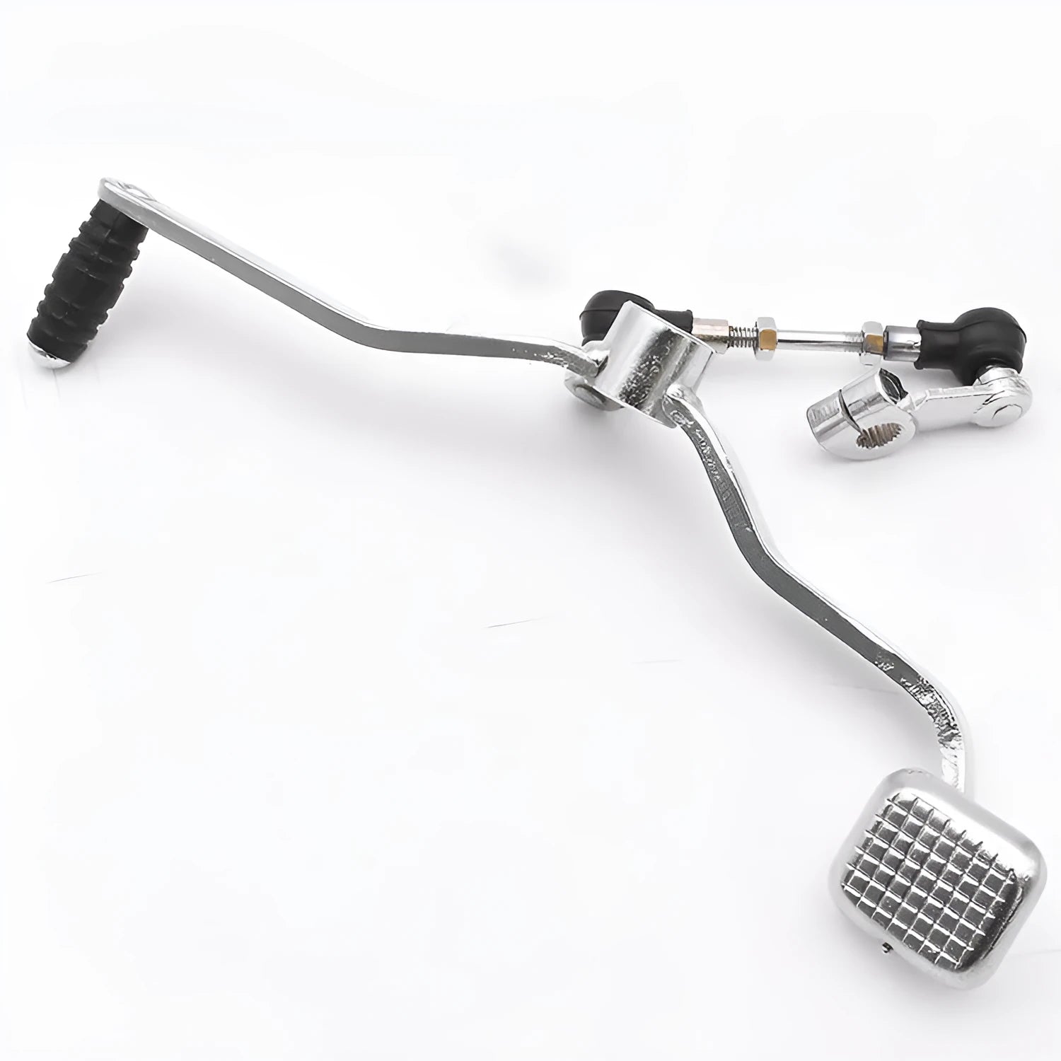 GS125 motorcycle gear lever showing 300mm length with coarse and fine teeth patterns on front and rear steps