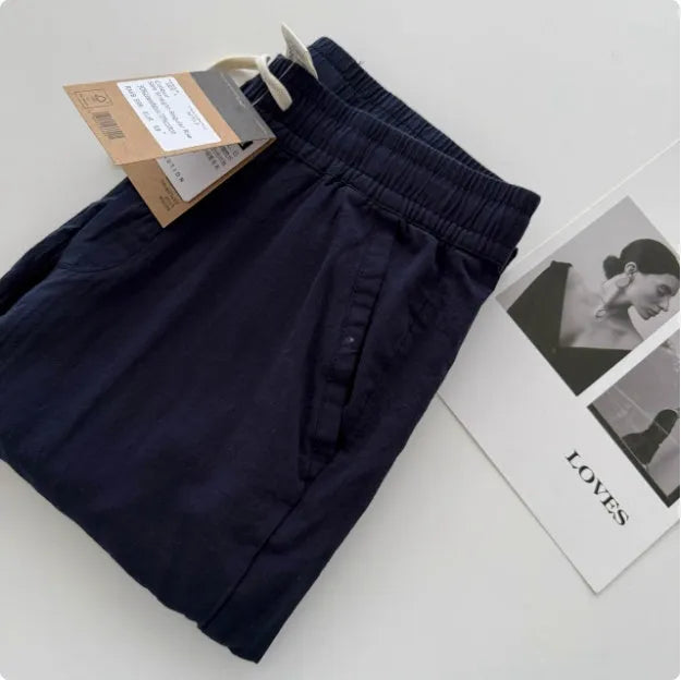 Men's loose straight leg casual pants with drawstring waist in multiple colour options