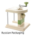 Beige stainless steel vegetable slicer chopper and grater tool for kitchen use