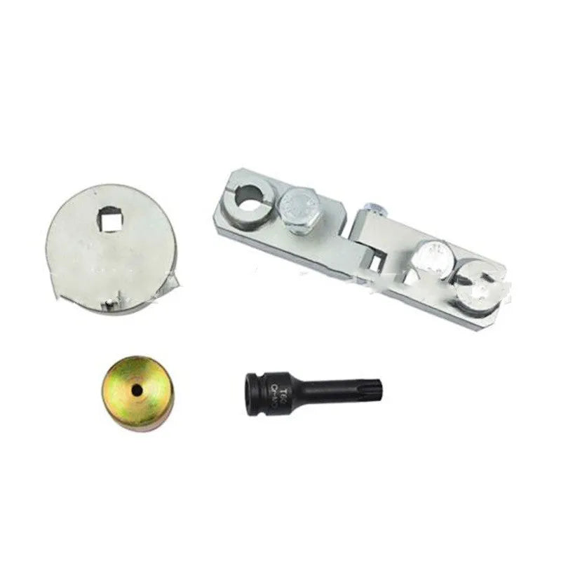 Volvo engine timing tool set with carbon steel construction showing camshaft locking tools and alignment fixtures