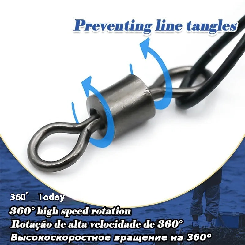 Anti-bite steel wire fishing accessories with double buckle pin in 54cm length
