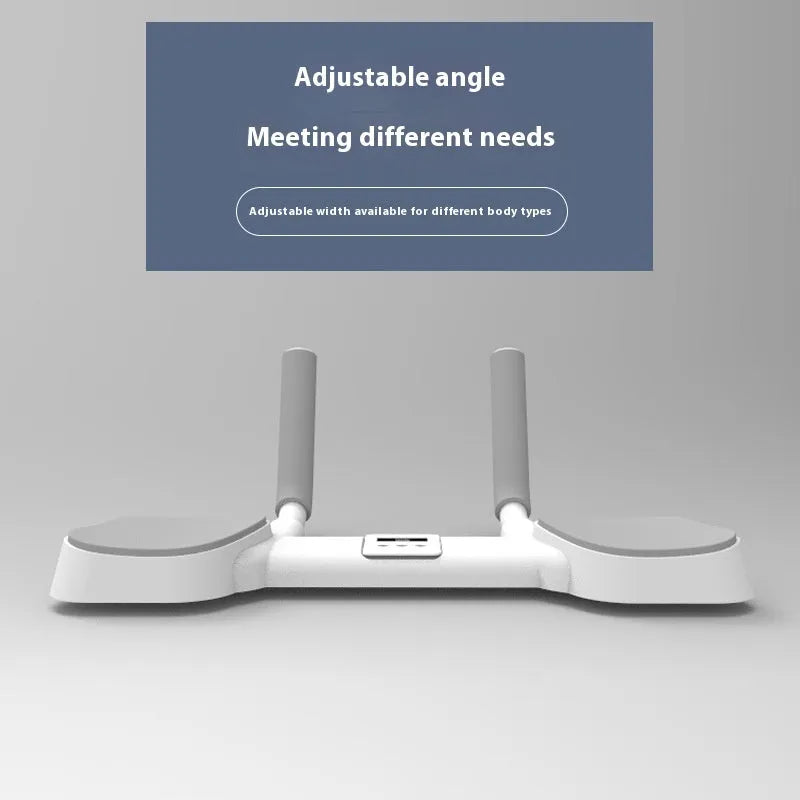 White household flat support trainer made from alloy aluminium tube and ABS plastic.