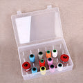 42-axis clear plastic storage box for embroidery threads and sewing needles