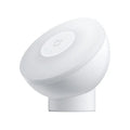 White intelligent bedside table lamp with human body induction and Bluetooth connectivity