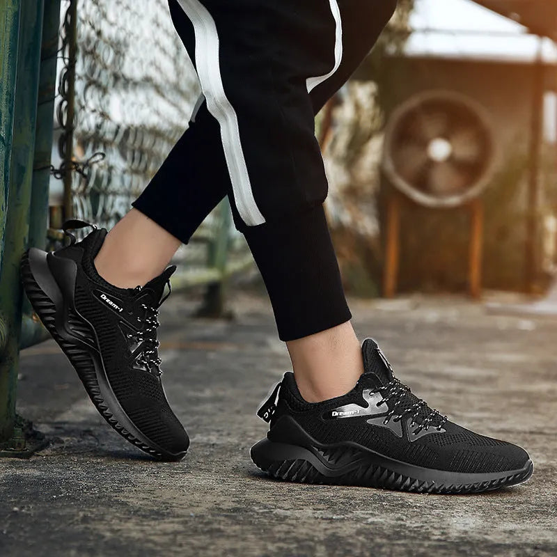 Low-top student running shoes with a front strap and breathable mesh upper.