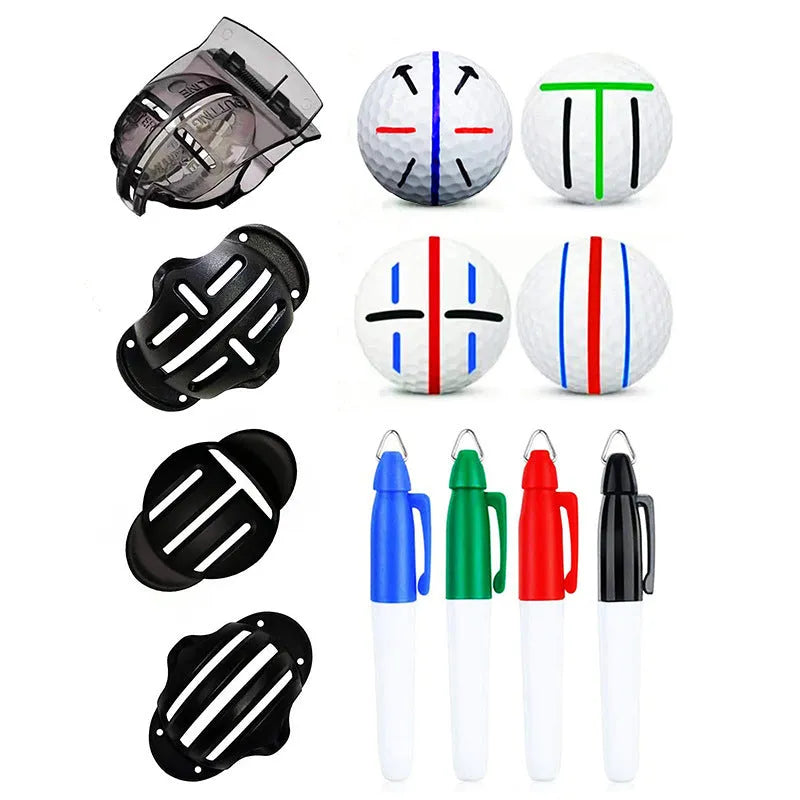 Plastic golf putter alignment tool with scriber pens for putting practice and stroke training
