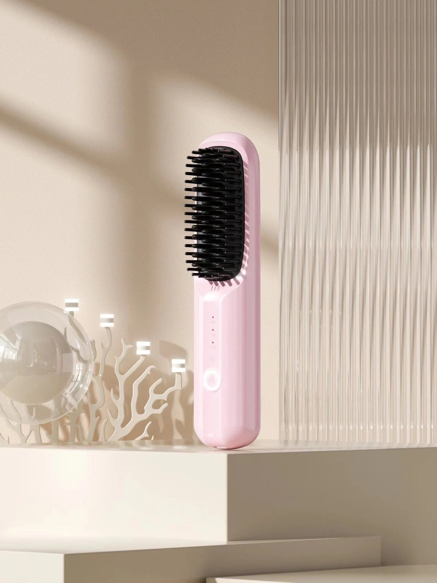 Wireless anion straightening comb in choice of four colours with Type-C charging port