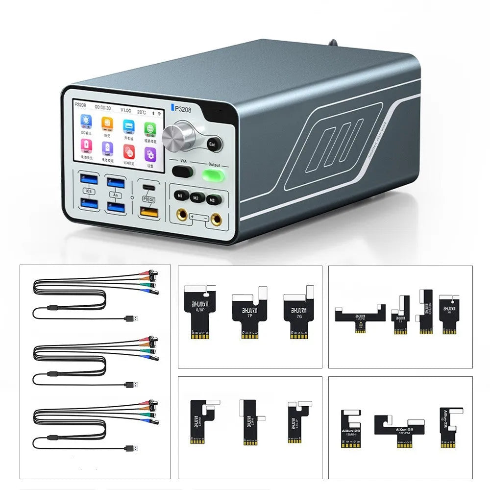 320W intelligent voltage regulator power meter with 3-inch display and connectivity ports