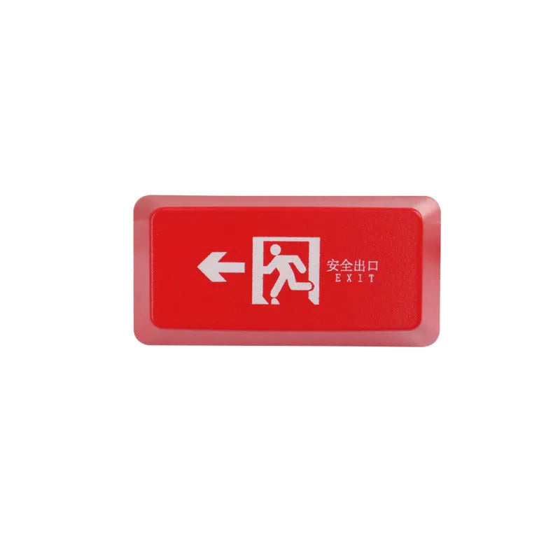 Red emergency exit symbol backspace keycap for mechanical keyboard customisation