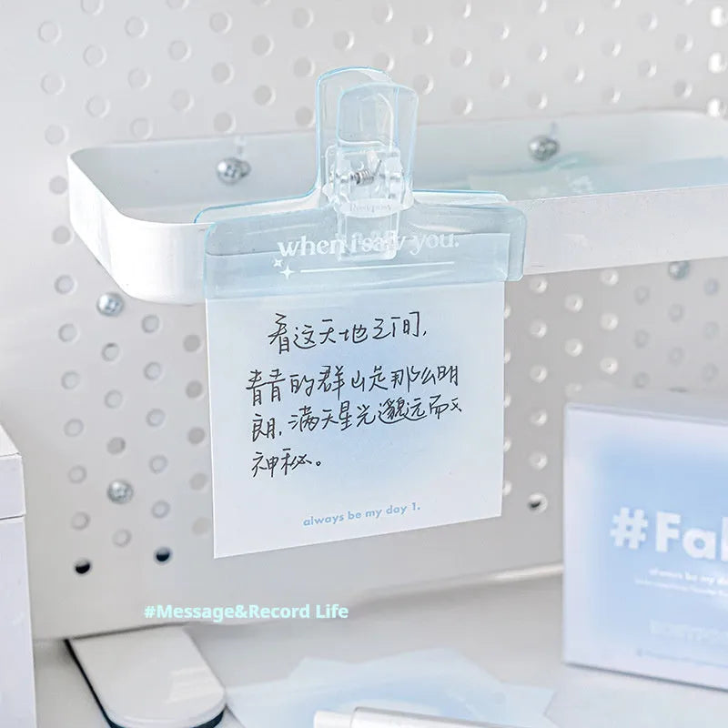 Square gradient parchment multifunctional notepad with sticky notes and decorative papers in blush colour