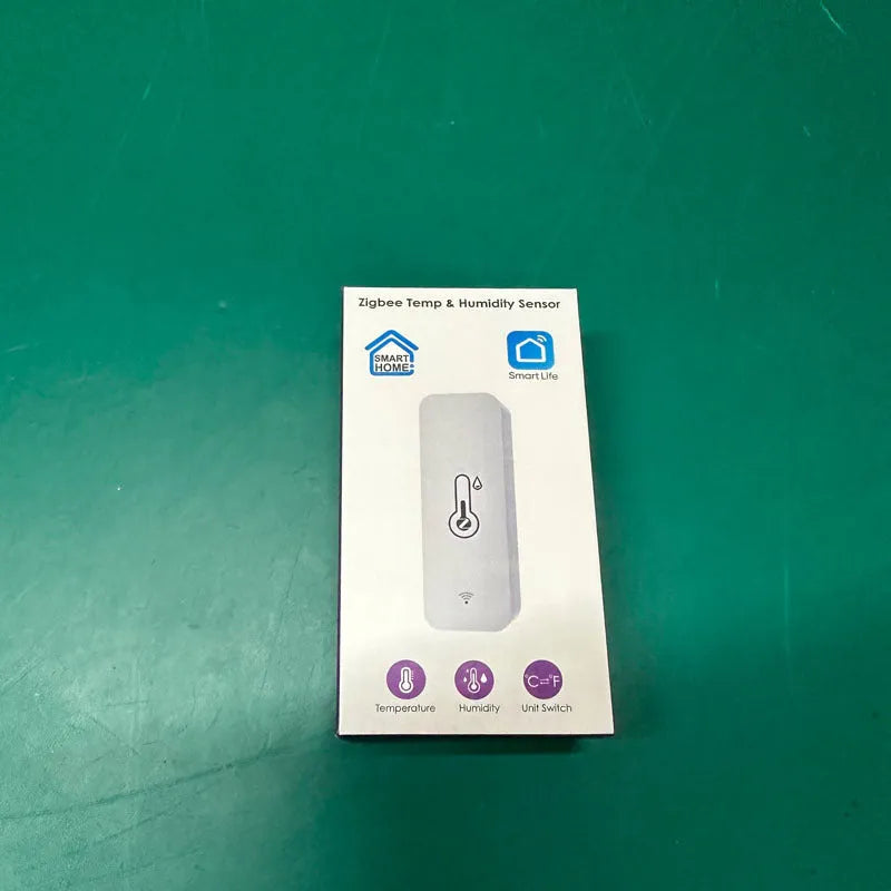 WiFi temperature humidity sensor with ABS plastic housing and digital display