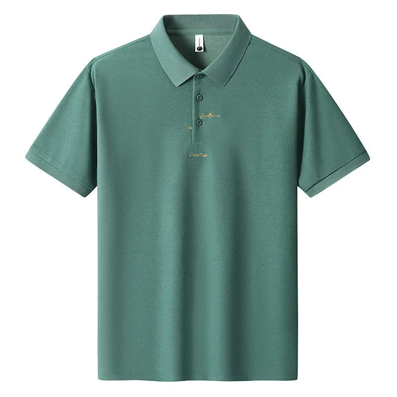 Men's casual cotton t-shirt with letter pattern in loose fit short sleeve style