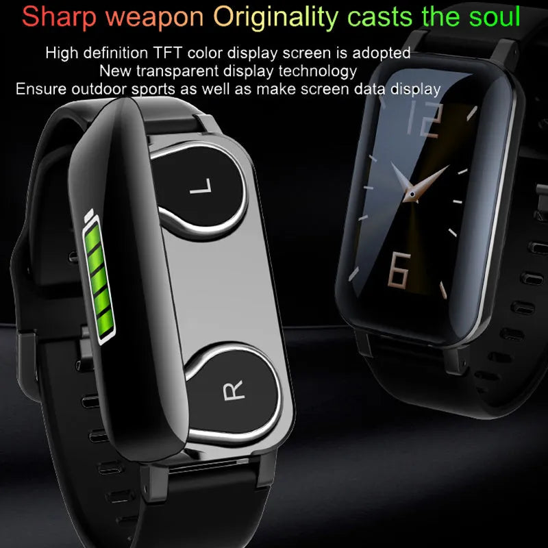 Call Bracelet smart Bracelet in black, blue, or coffee colour with heart rate monitor.