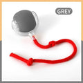 Silicone cat rolling ball toy in red, green, and grey colour options