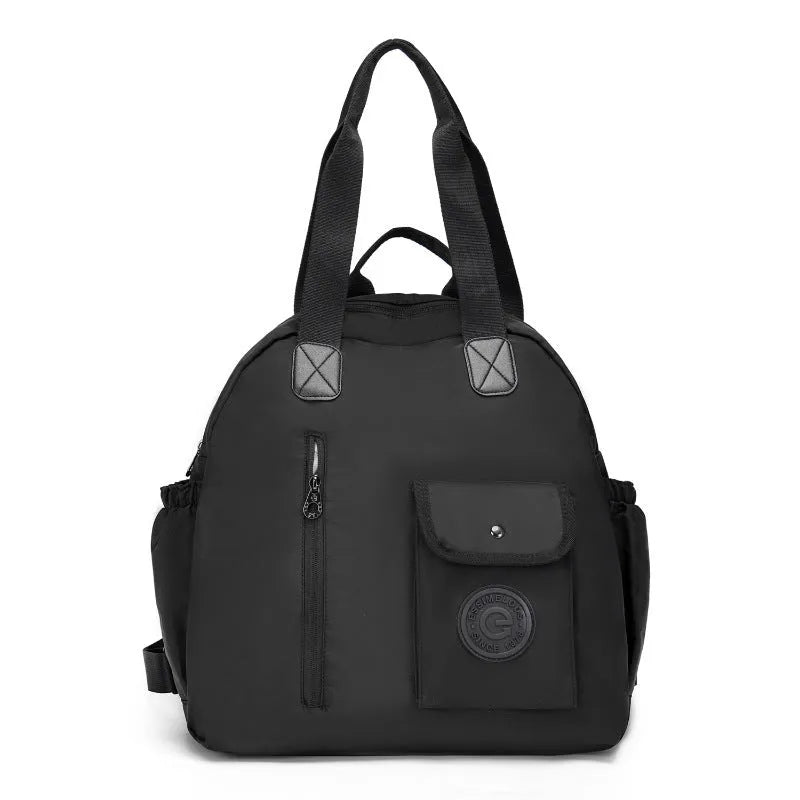 Outdoor lightweight large capacity backpack in nylon with sandwich pockets