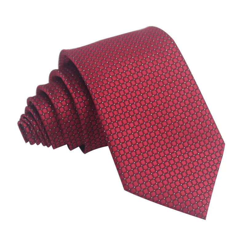 8cm wide striped polyester jacquard tie in business colours