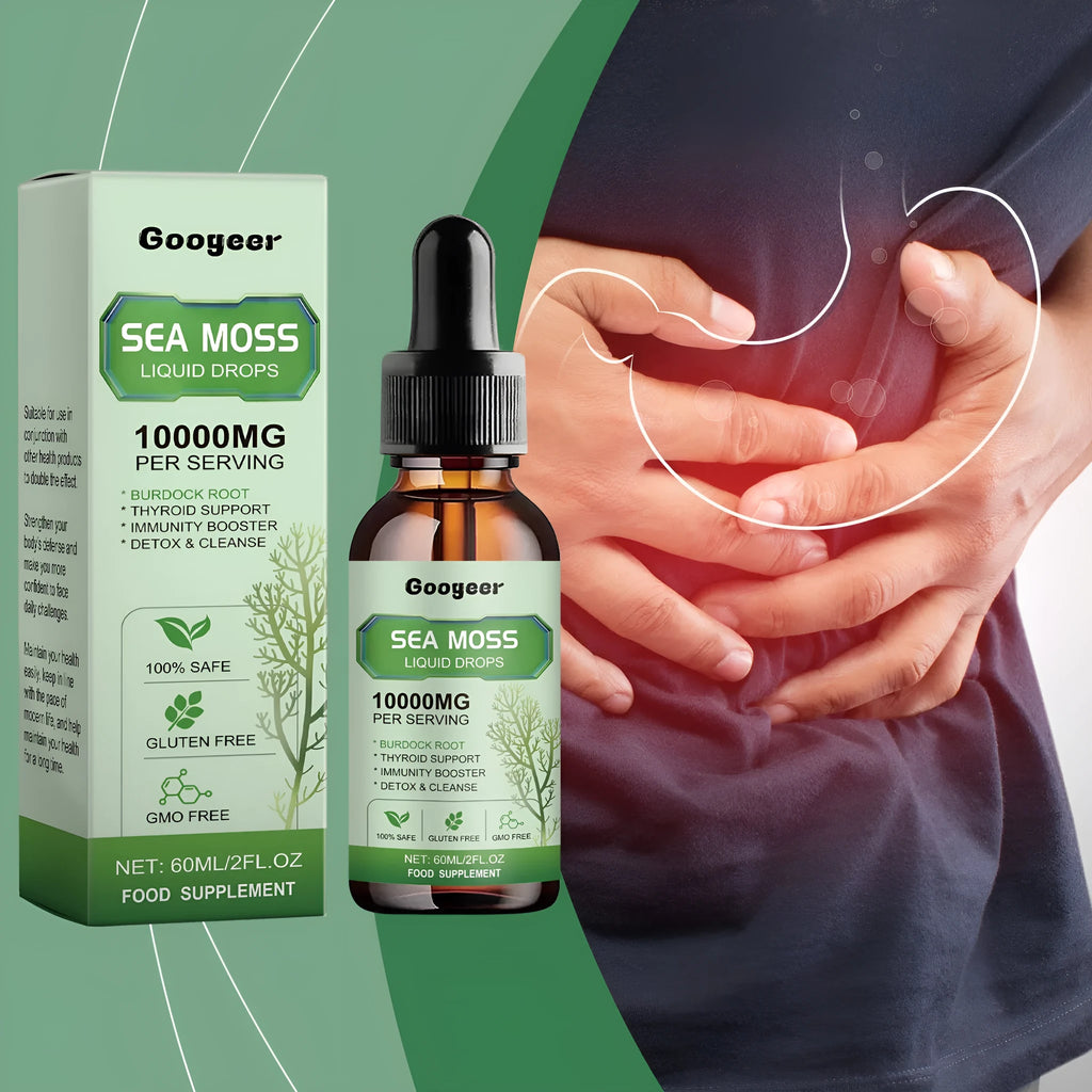 Sea moss liquid drops body treatment 60ml bottle with traditional Chinese medicine extract