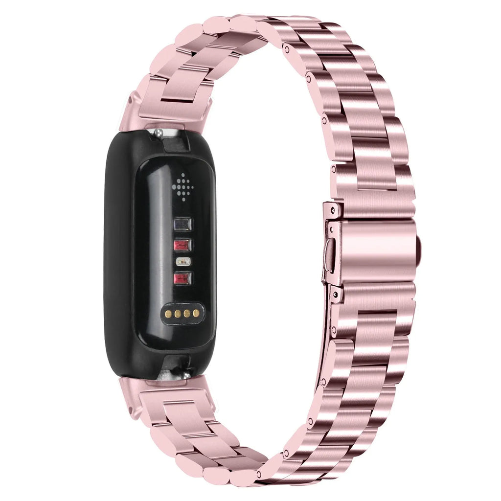 HUAWEI Inspire3 stainless steel magnetic watch strap in silver colour showing 12mm interface and magnetic closure