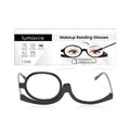 Makeup presbyopia glasses with clear magnifying lenses and a PC plastic frame.