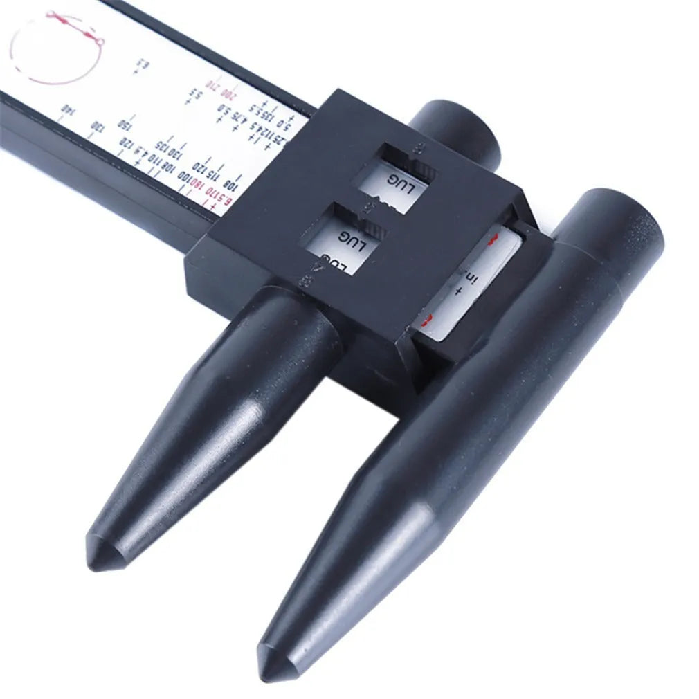 Digital hole distance measuring tool with electronic display for wheel hub modification projects
