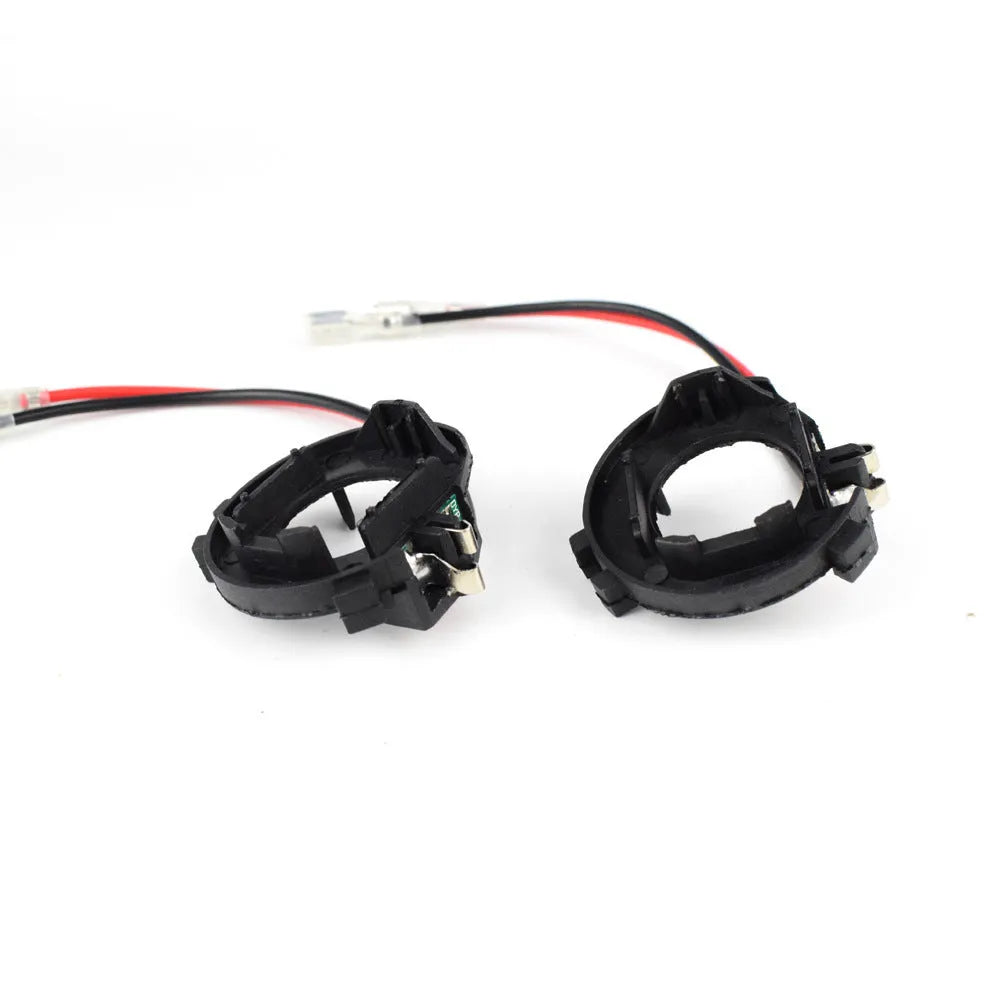 Black H7 LED headlight adapter bracket for Volkswagen Golf Jetta front headlight conversion