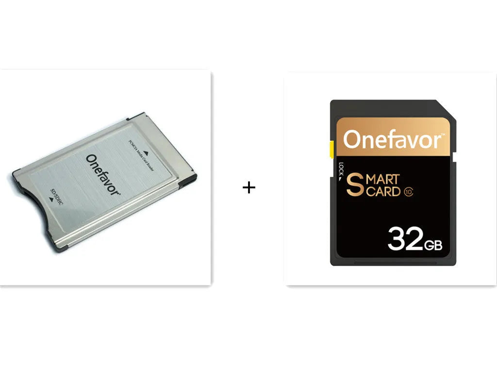 SD to PCMCIA adapter card with stainless steel housing for Mercedes-Benz vehicles with 32GB SD card