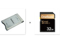 SD to PCMCIA adapter card with stainless steel housing for Mercedes-Benz vehicles with 32GB SD card