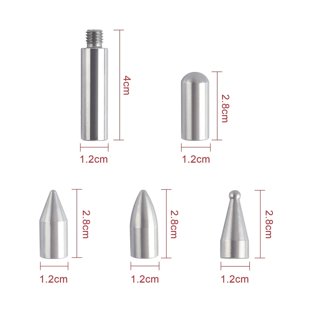 Three alloy steel car dent repair crowbars for automotive body panel maintenance