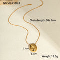 Gold geometric pendant necklace on adjustable 41-50cm chain with 18K plating