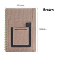 Erasable spiral notebook with stone paper pages and multiple cover colour options