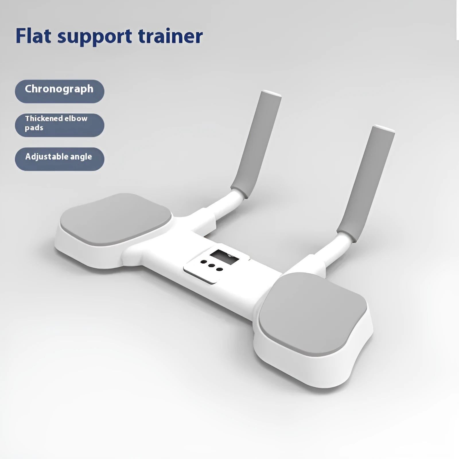 White household flat support trainer made from alloy aluminium tube and ABS plastic.