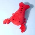 Red lobster squeaky dog toy for small and medium dogs