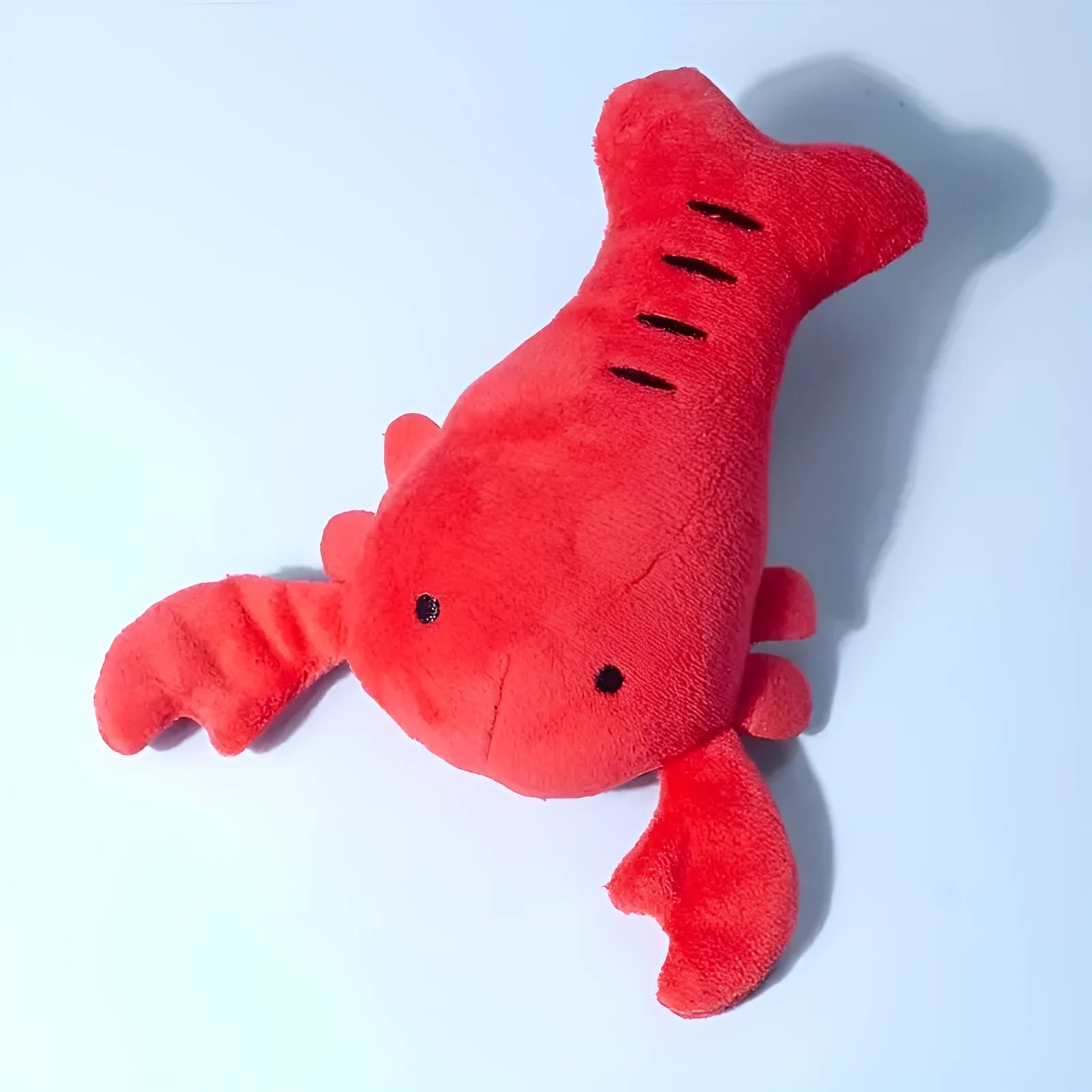 Red lobster squeaky dog toy for small and medium dogs