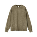 Men's washed vintage cotton pullover shirt with batik pattern in multiple colour options