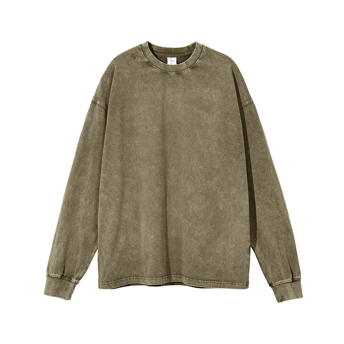 Men's washed vintage cotton pullover shirt with batik pattern in multiple colour options