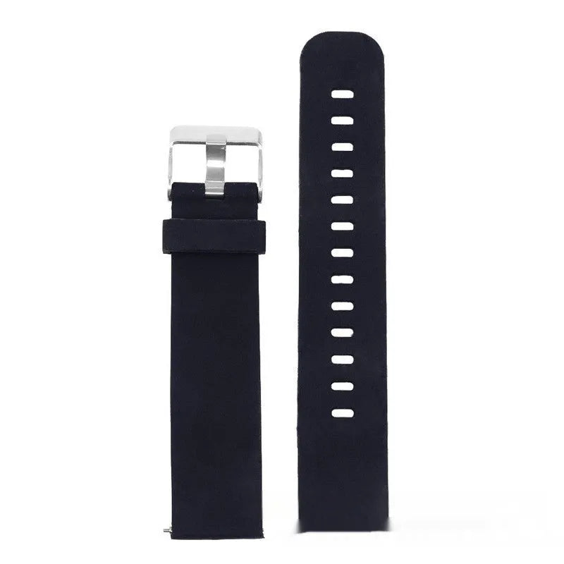 Solid colour silicone replacement strap for Jiaming Forerunner 245 smartwatch in multiple colour options
