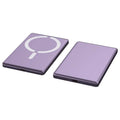Ultra-thin magnetic power bank in dark grey alloy casing showing side profile with 9mm thickness