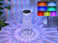 Vase shaped crystal table lamp with touch control and remote for bedside lighting