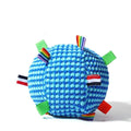 Blue pineapple lattice texture dog ball ring toy with 17cm diameter measurement