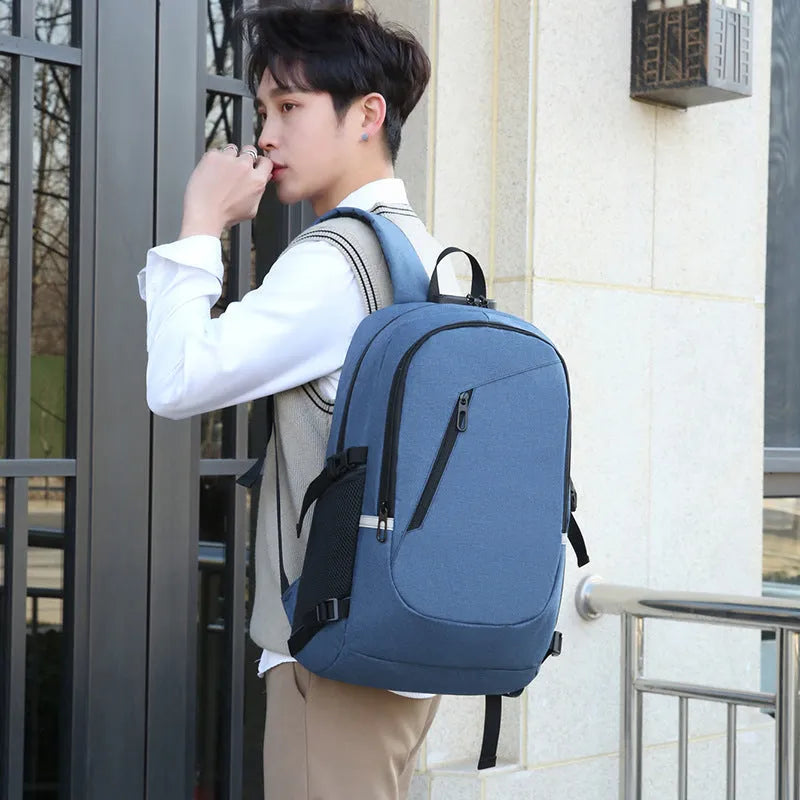 Oxford cloth computer backpack with 20-35L capacity in street trend style