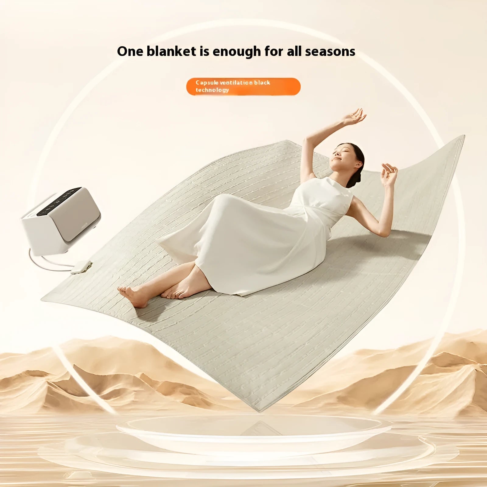 Aideng electric water blanket heating pad with PVC material and plush covering in two size options