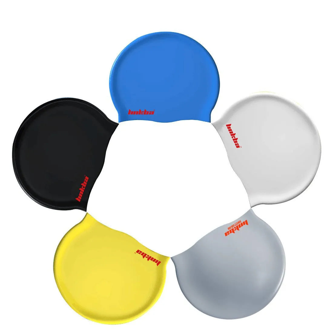 Professional silicone swimming cap with waterproof earmuffs in multiple colour options