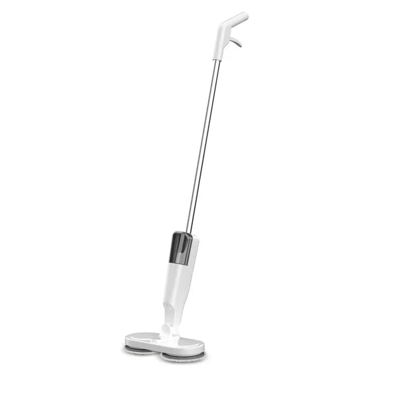 S5 Green and S5 White wireless sweeping and mopping all-in-one machine with USB charging cable.